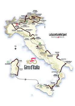 Giro d'Italia 2017 planimetria