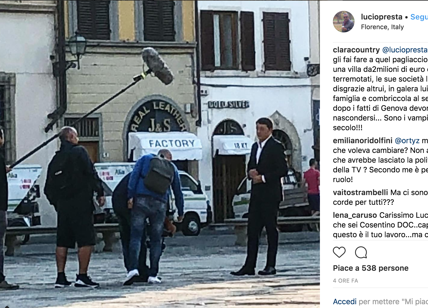 Renzi nei panni del presentatore, prime riprese del documentario su Firenze Renzi nei panni del presentatore, prime riprese del documentario su Firenze