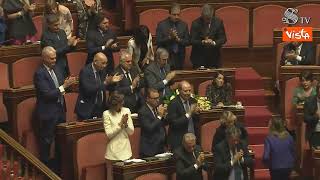 Gianni Letta Al Senato Per La Commemorazione Di Silvio Berlusconi In