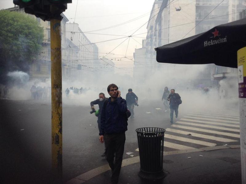 Corteo No Expo: guerriglia in centro a Milano