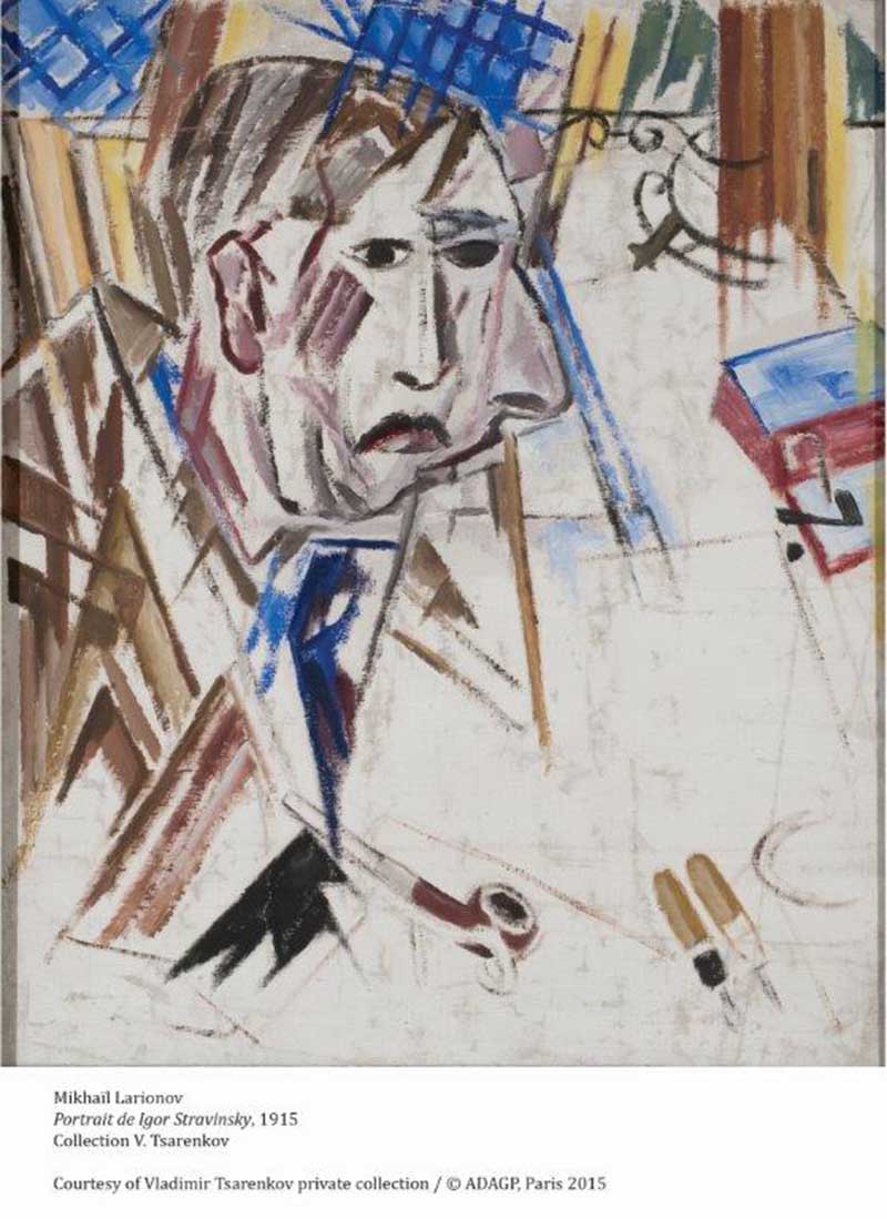 Mikhail Larionov portrait de igor Stravinsky, 1915 Collection V. Tsarenkov