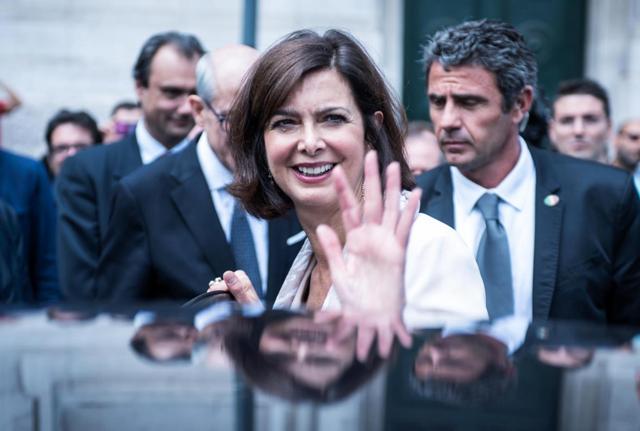 Laura Boldrini in Stazione Centrale