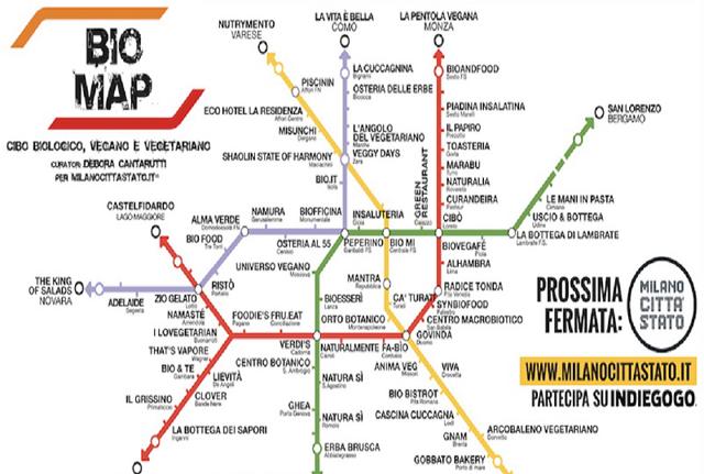 Bio Map: un locale biologico o vegano per ogni stazione della metro