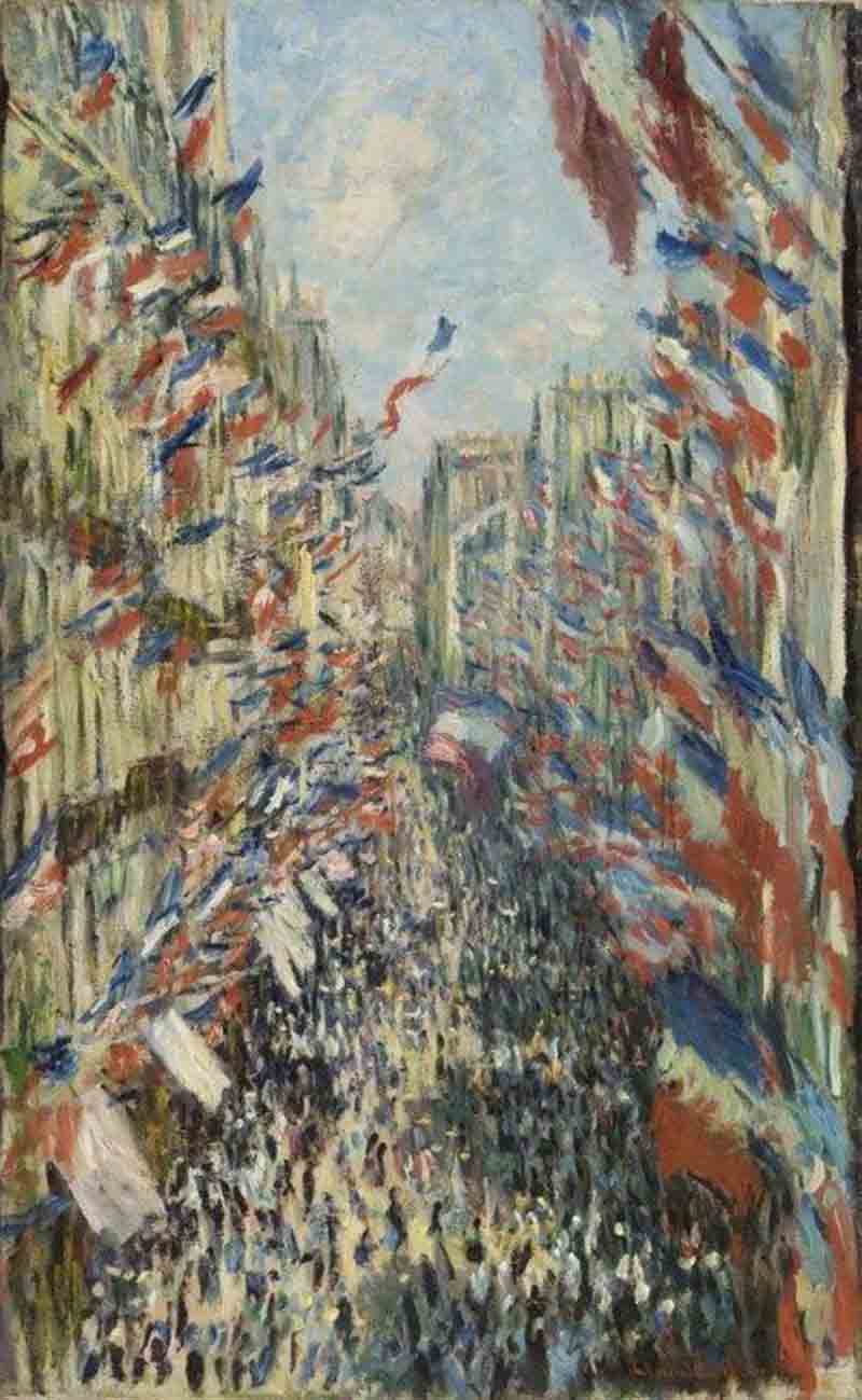 12. Claude Monet, Rue Montorgueil a Parigi. Festa del 30 giugno 1878 (1878) olio su tela; 81x50 cm Parigi, Musée d’Orsay