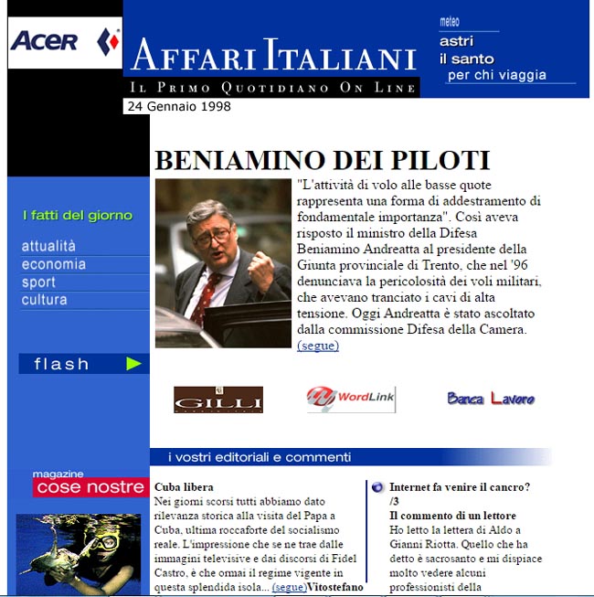 20 anni Affaritaliani (1998)