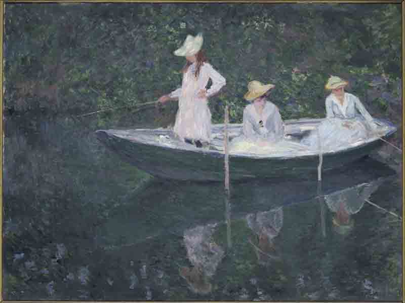 36. Claude Monet, In norvegese o La barca a Giverny (1887 circa) olio su tela; 89,3x130,5 cm Parigi, Musée d’Orsay