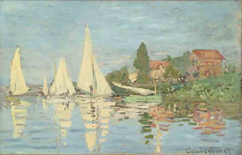 6. Claude Monet, Regate ad Argenteuil (1872 circa) olio su tela; 48x75,3 cm Parigi, Musée d’Orsay