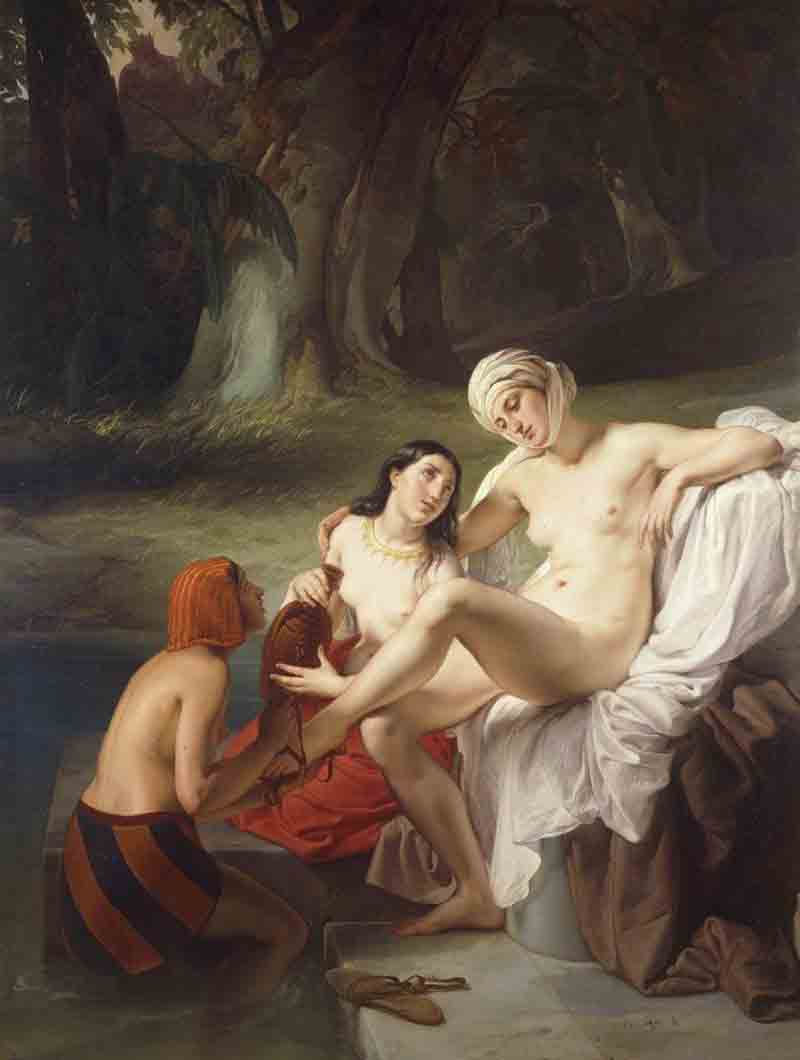 Francesco Hayez 11 Betsabea al bagno, 1834 olio su tela, cm 180 x 140 Collezione privata