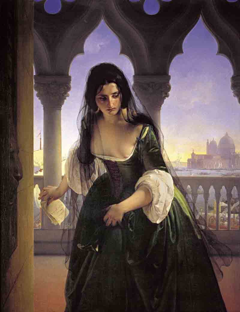 Francesco Hayez 16 Accusa segreta, 1847-1848 olio su tela, cm 153 x 120 Pavia, Musei Civici