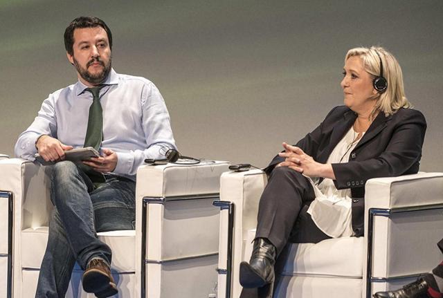 Matteo Salvini e Marine Le Pen