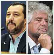 Salvini e Grillo: lotta a destra