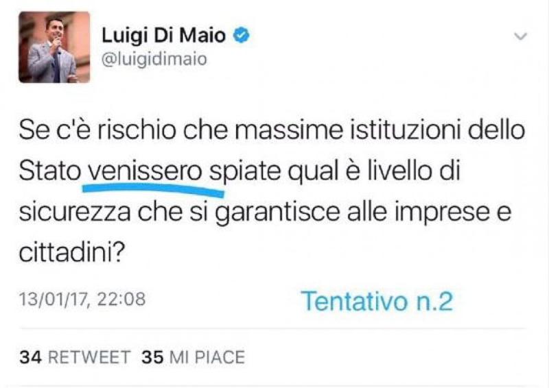 Di Maio Tweet sbagliato Di Maio Tweet sbagliato