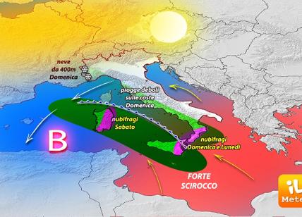 Previsioni meteo: nel weekend allerta nubifragi su Sardegna e Sicilia