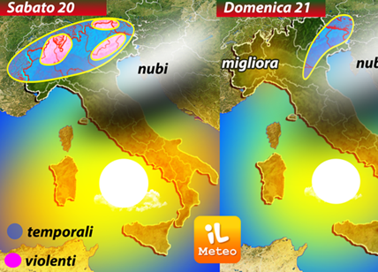 Previsioni meteo weekend: temporali al Nord, poi caldo africano sull'Italia