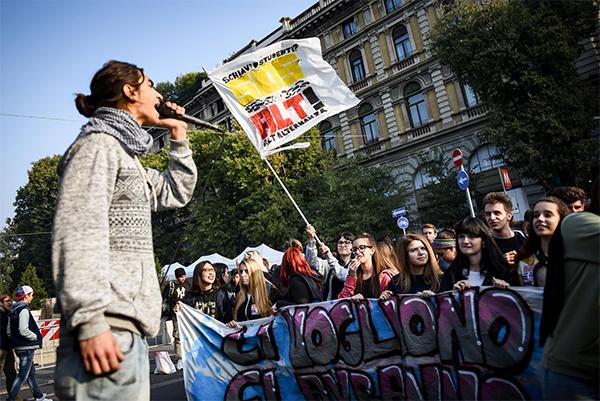 corteo studenti milano 5