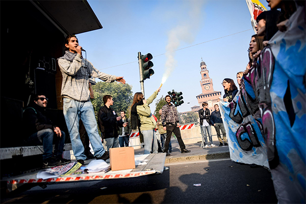 corteo studenti milano 8