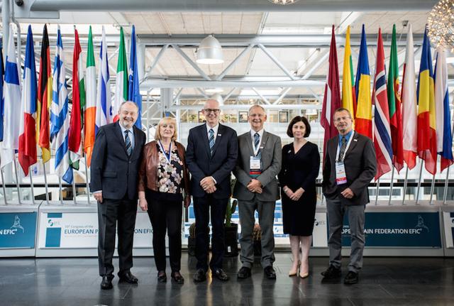 Bart Morlion, Presidente Eletto della European Pain Federation ed altre personalità presenti al decimo Congresso Europeo EFIC 2017