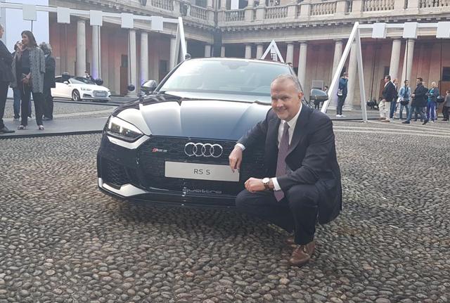 Il Direttore Audi Italia Fabrizio Longo alla serata audi Artificial Intelligence vs Augmented Humanity, nella splendida location di corso Venezia 11.