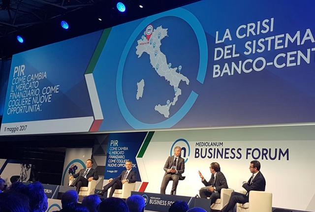 Un momento del Mediolanum Business Forum a Piazza Affari, con i PIR al centro del dibattito.