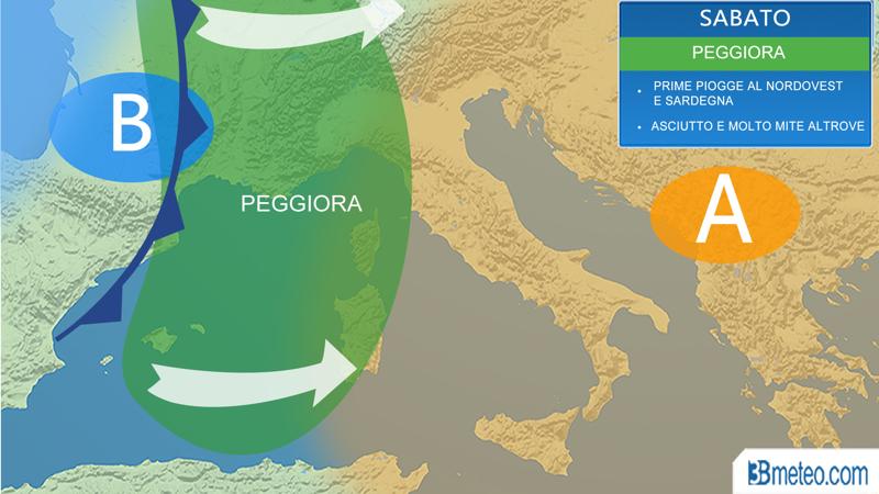 meteo italia sabato