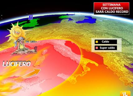 Previsioni meteo, Lucifero porta l'Italia all'inferno:50 gradi percepiti.Mappa