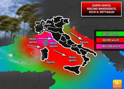 Previsioni meteo, super Ponente e Maestrale: Italia spazzata dal vento