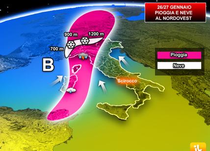 Previsioni meteo, perturbazione al Nordovest nel weekend