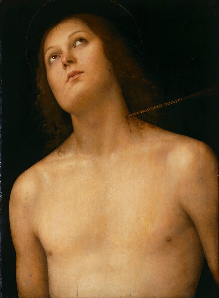 Perugino San Sebastiano, 1494 c.    The State Hermitage Museum , San Pietroburgo   foto Vladimir Tereben