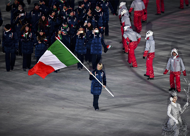 Cerimonia d'apertura olimpiadi invernali pyeongchang ape italia