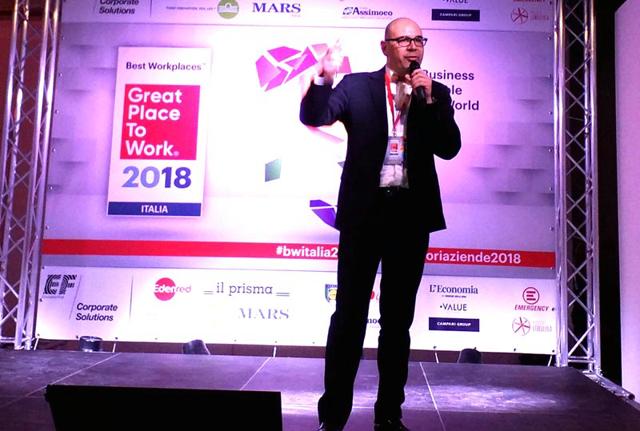 Alessandro Zollo, Amministratore Delegato di Great Place to Work®, che ha annunciato la classifica delle aziende Best Workplaces 2018.