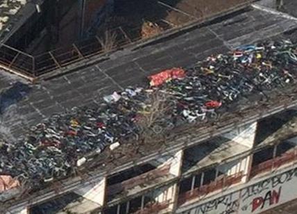 Centinaia di bici rubate su tetto capannone a Milano