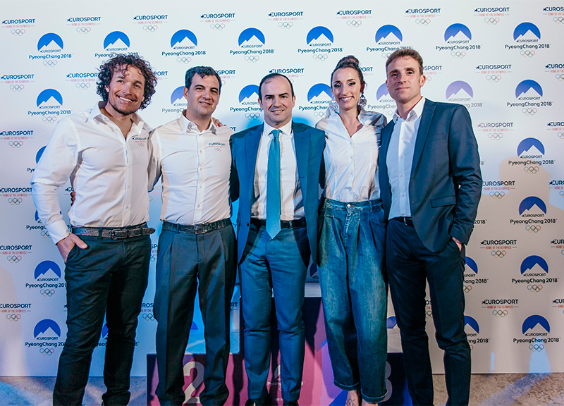 da sinistra Giorgio Rocca, Ettore Miraglia, Alessandro Araimo, Elisa Di Francisca, Alessandro Acton da sinistra Giorgio Rocca, Ettore Miraglia, Alessandro Araimo, Elisa Di Francisca, Alessandro Acton