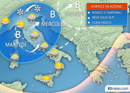 Meteo, Italia bersaglio di temporali e temperature sotto la media