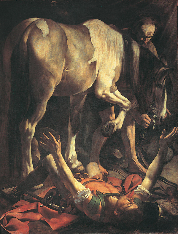 2. Michelangelo Merisi da Caravaggio Conversione di San Paolo, 1600-1601 olio su tela, 230 x 175 cm Roma, Santa Maria del Popolo, cappella Cerasi