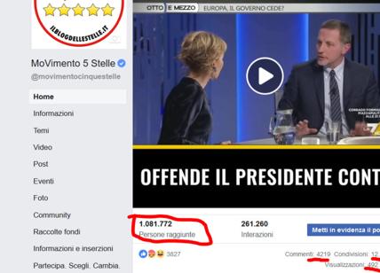 Ascolti tv: Giannini offende Conte in tv, ma il M5s lo "distrugge" su Facebook