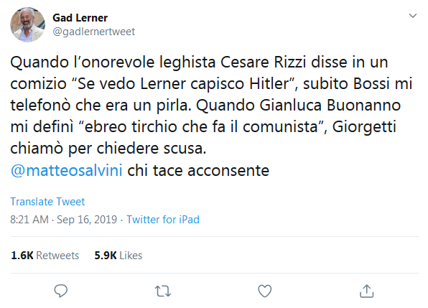 Pontida, Lerner: “Nessuno si è scusato”. Durigon ad Affari: “Mi scuso io”