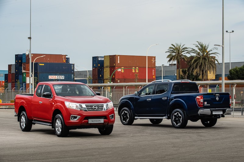 Nissan Navara   King Cab Red and Double Cab Blue source
