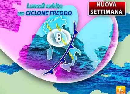 Previsioni meteo: vortice di temporali sull'Italia. La mappa