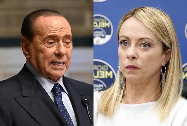 Silvio Berlusconi Giorgia Meloni 