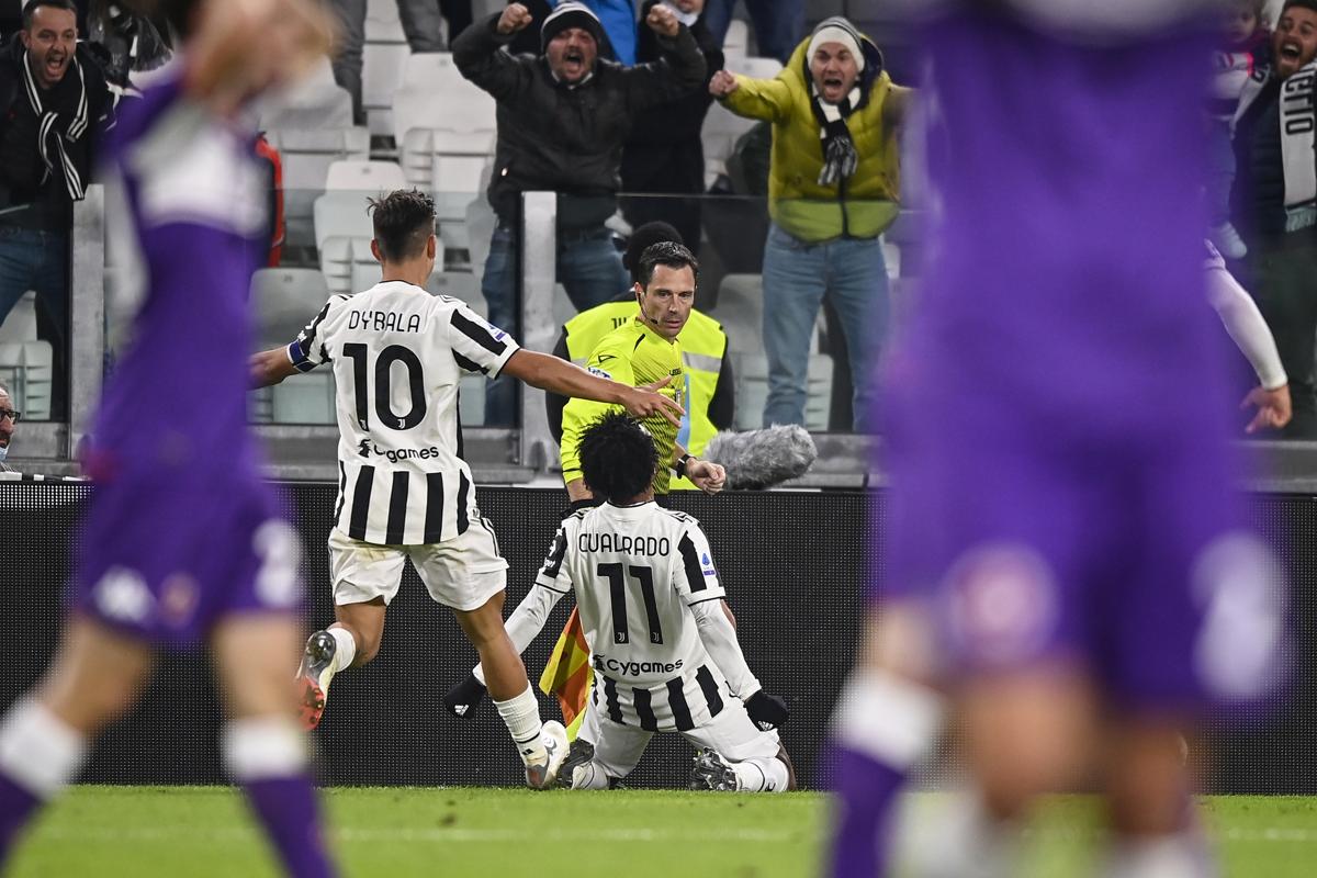 Cuadrado Juventus gol Fiorentina Dybala