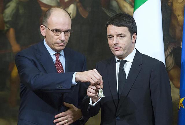 Enrico Letta Matteo Renzi  Lapresse