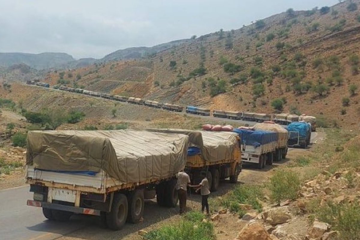 ETIOPIA, camion di aiuti verso il Tigray