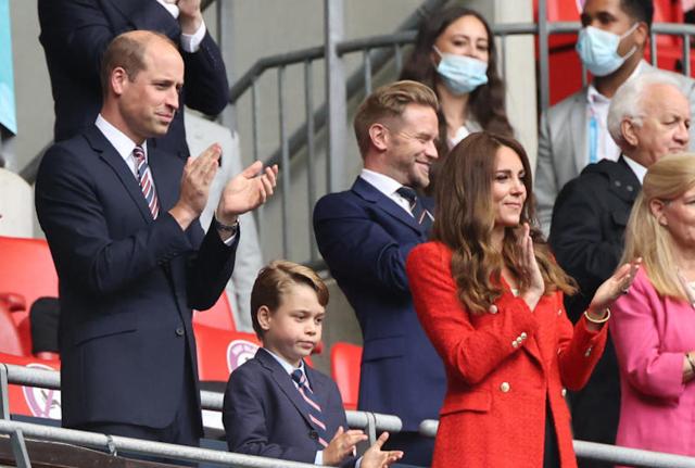  Londra, William, Kate e il piccolo George assistono alla partita Inghilterra Vs Germania Euro 2020