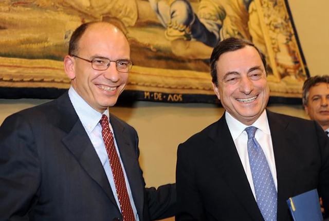 Enrico Letta Mario Draghi