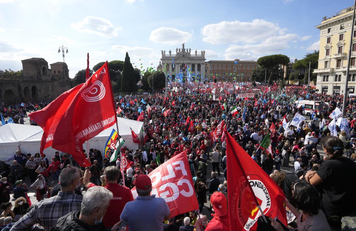 Manifestazione Roma Cgil Cisl Uil 0