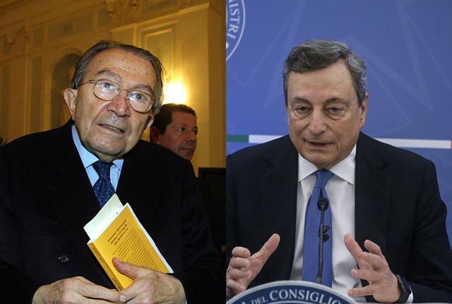 Giulio Andreotti e Mario Draghi