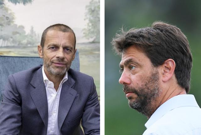 Alexander Ceferin e Andrea Agnelli: da amici a nemici, per colpa della Superlega (foto: LaPresse)