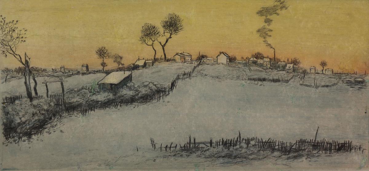 Jean François Raffaëlli   La neige, soleil couchant, 1896