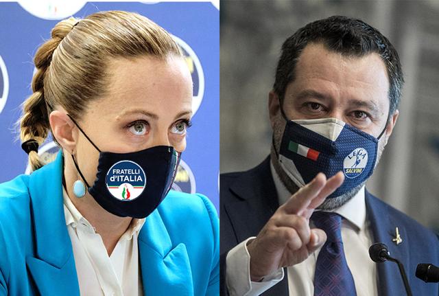 Giorgia Meloni Matteo Salvini  Lapresse