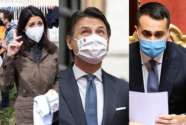 Raggi Conte Di Maio lapresse